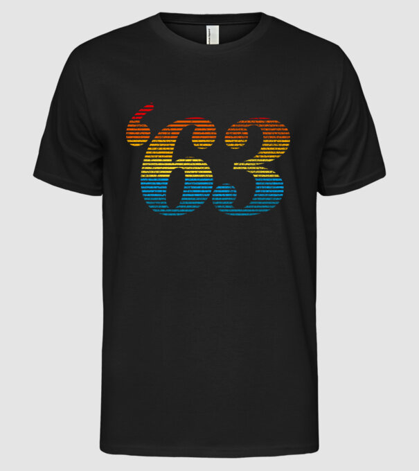 Retro Birthday 1963 model negru pe tricou