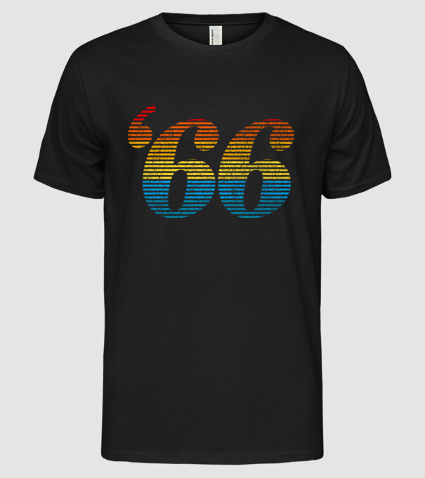 Retro Birthday 1966 model negru pe tricou