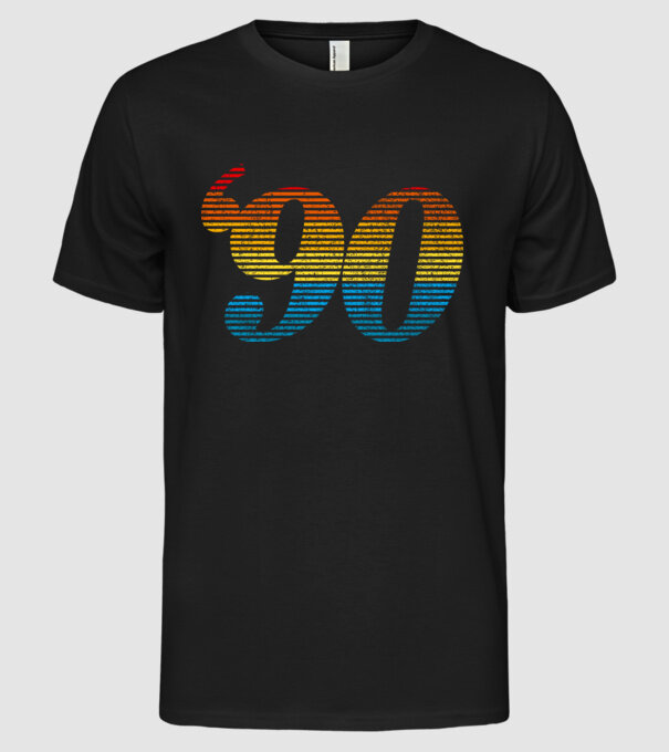 Retro Birthday 1990 model negru pe tricou