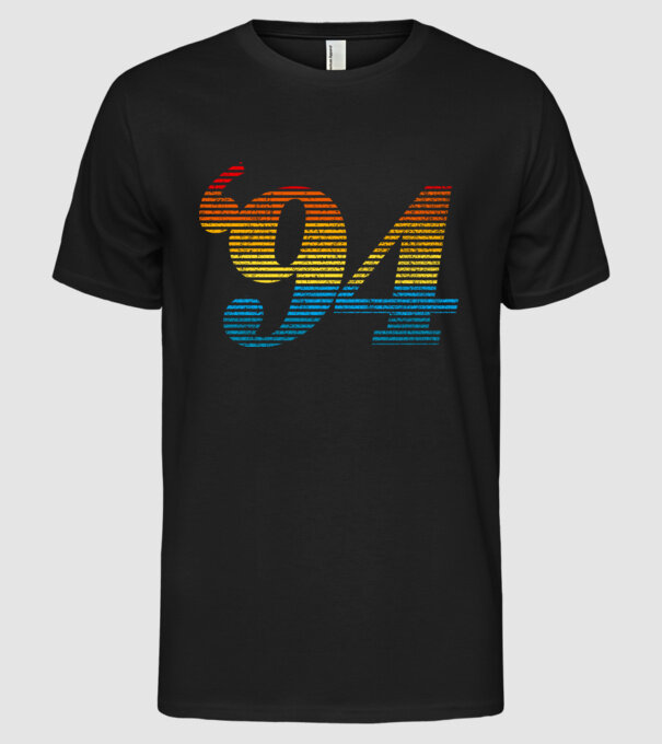 Retro Birthday 1994 model negru pe tricou