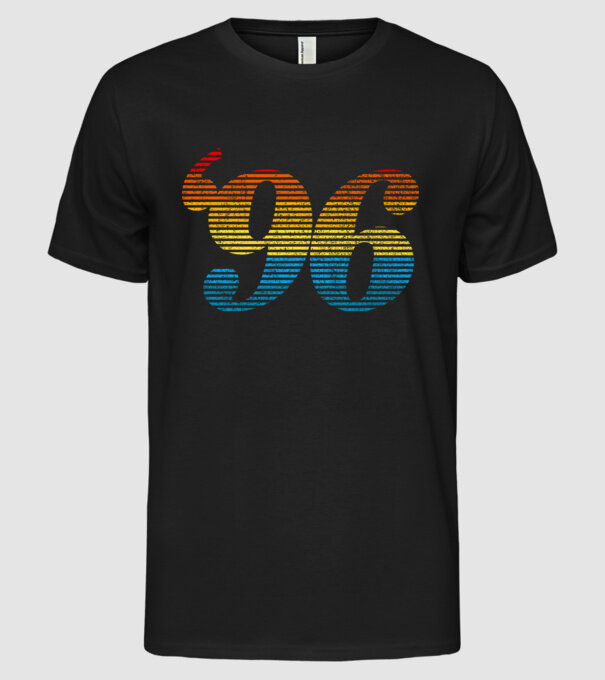Retro Birthday 1996 model negru pe tricou