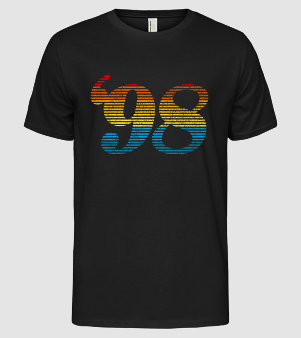 Retro Birthday 1998 model negru pe tricou
