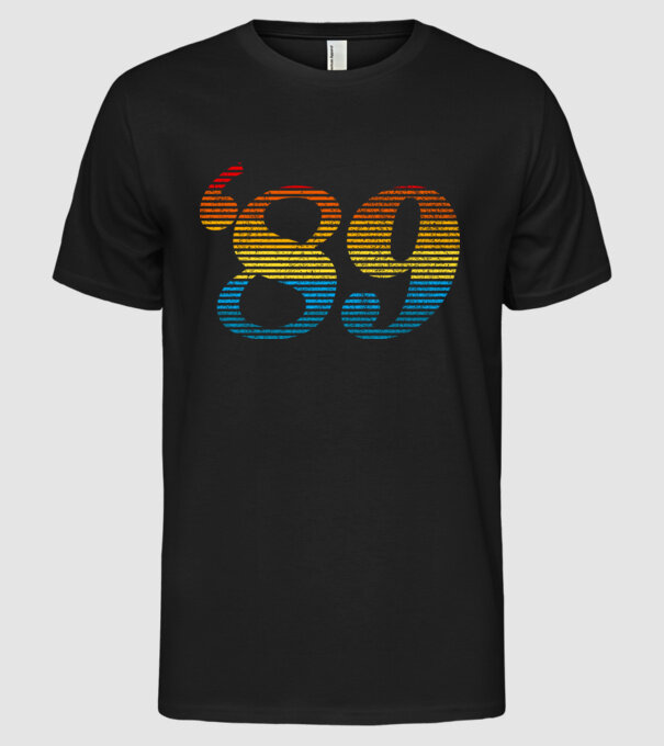 Retro Birthday 1989 model negru pe tricou