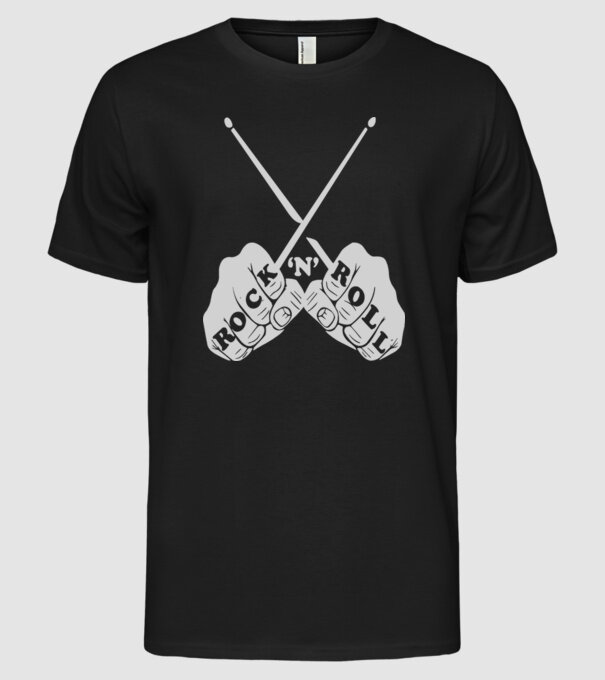Rock-N-Roll model negru pe tricou