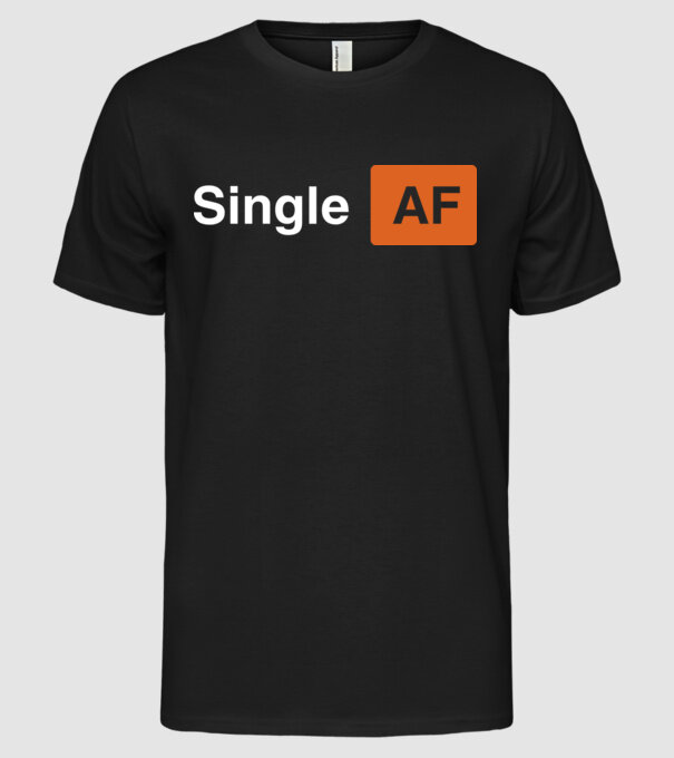 Single AF model negru pe tricou