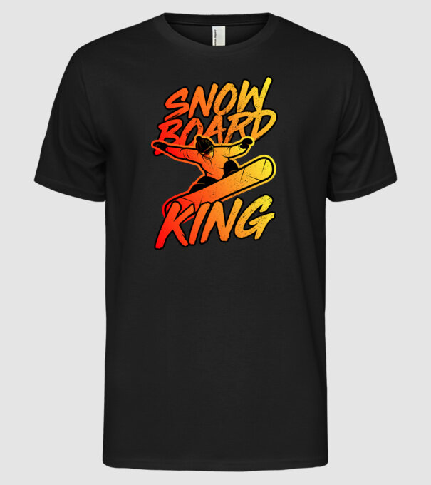 snowboard king model negru pe tricou