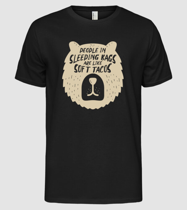 Soft tacos model negru pe tricou