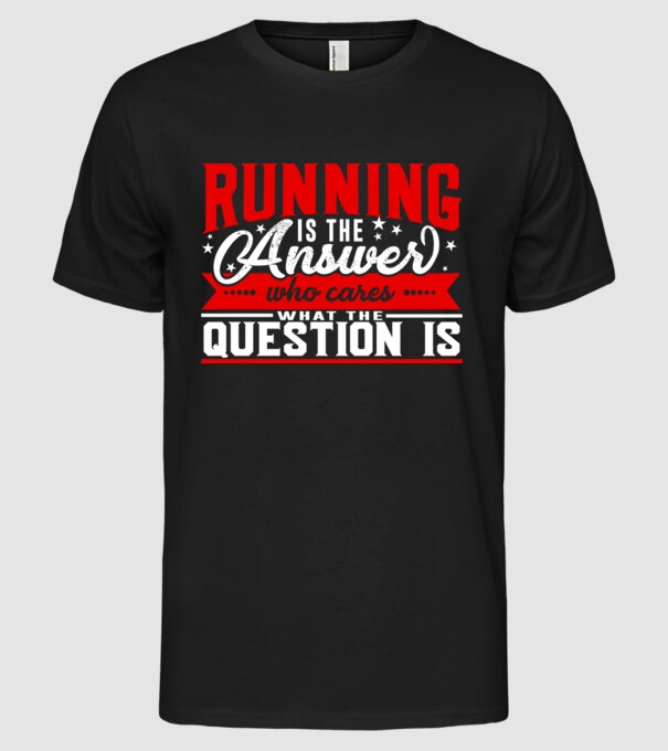 Sport is the answer ATLET model negru pe tricou