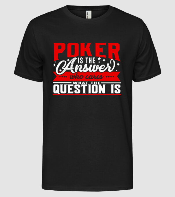 Sport is the answer JUCĂTOR POKER model negru pe tricou