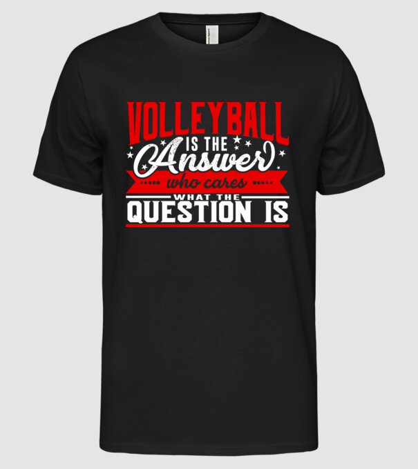 Sport is the answer VOLEIBALIST model negru pe tricou
