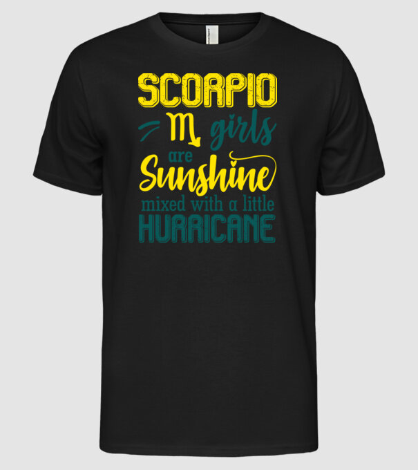 Sunshine with Hurricane SCORPIO model negru pe tricou