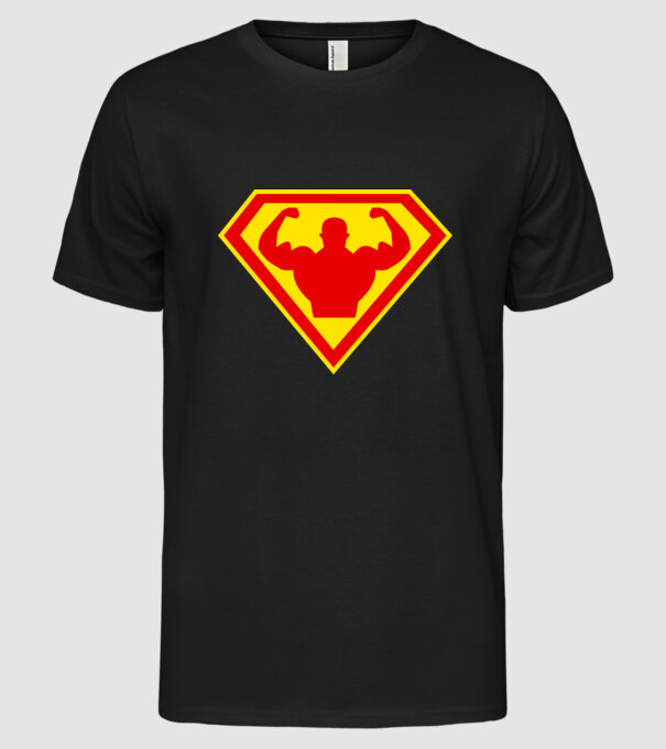 Superom model negru pe tricou