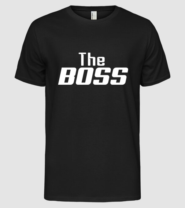 The Boss model negru pe tricou