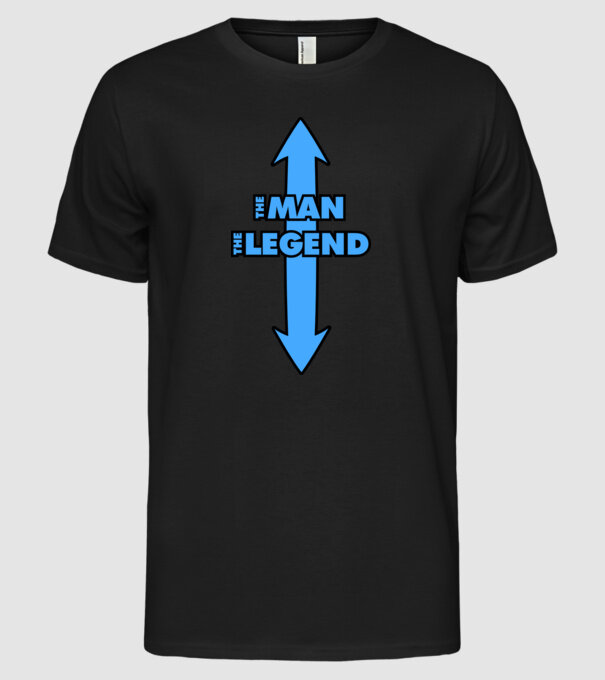 The Man The Legend model negru pe tricou
