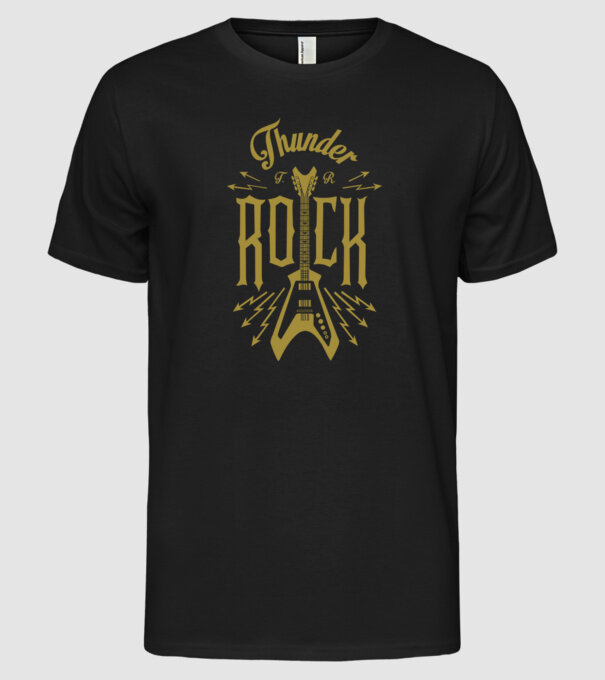 Thunder Rock model negru pe tricou