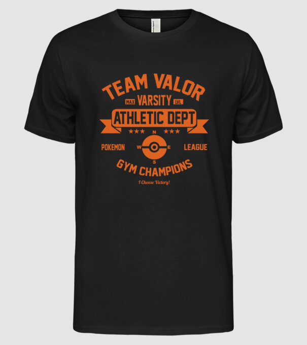 Valor champions model negru pe tricou