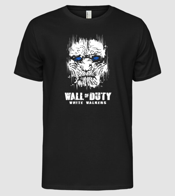Wall Of Duty model negru pe tricou