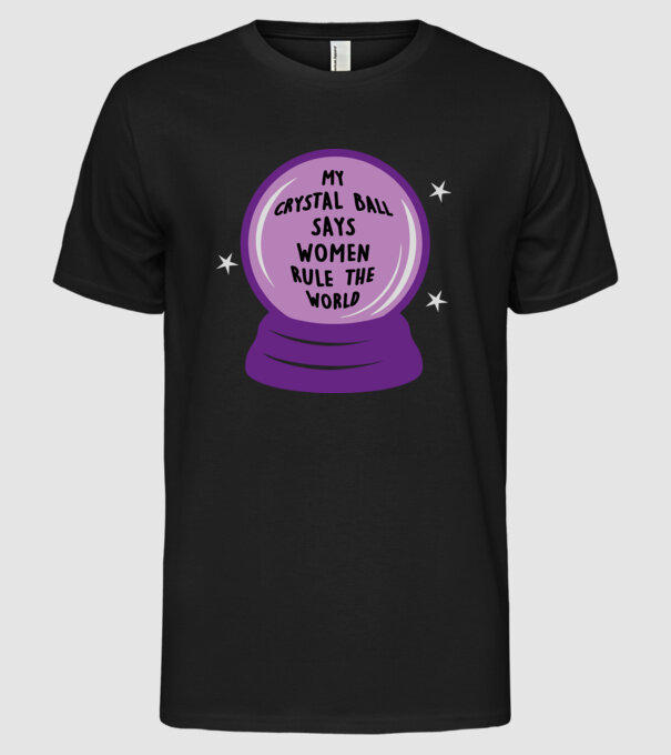 Women rule the world model negru pe tricou