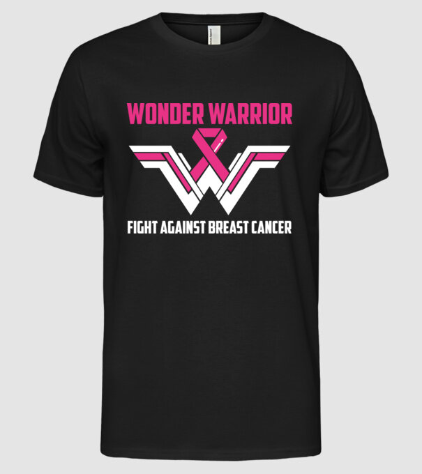 WONDER WARRIOR model negru pe tricou