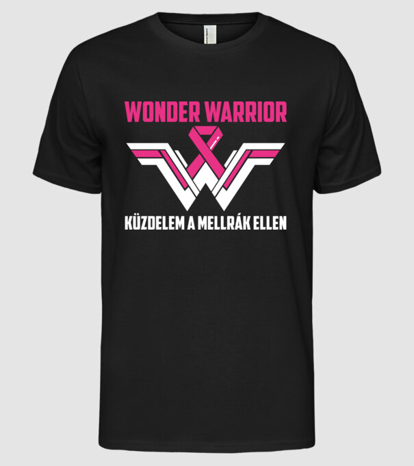 WONDER WARRIOR model negru pe tricou