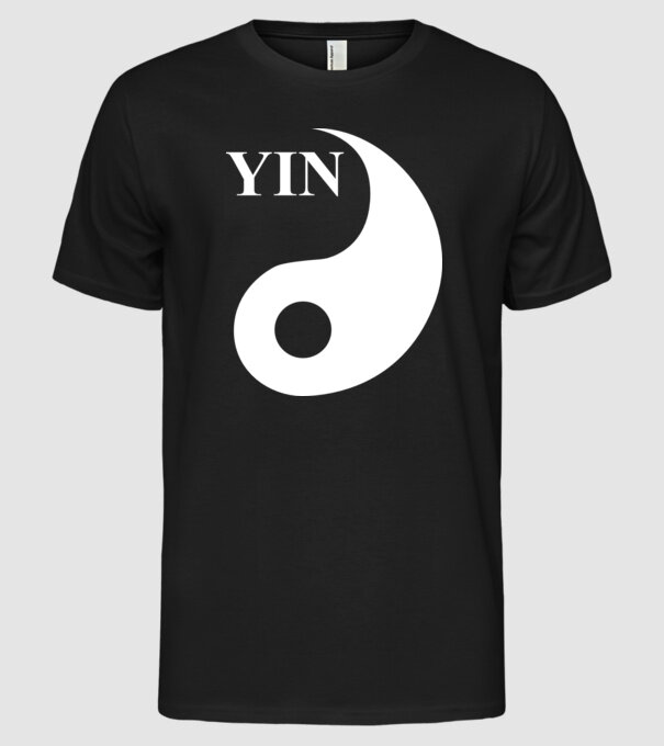 YIN model negru pe tricou