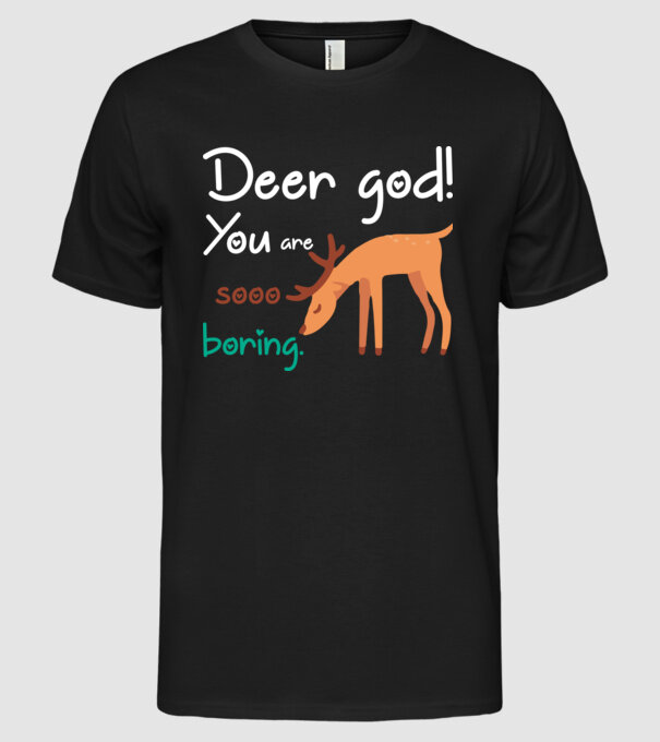 You = boring model negru pe tricou