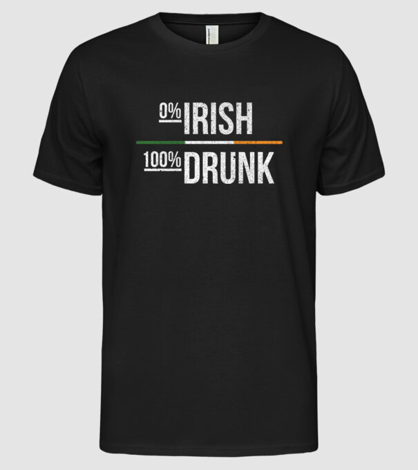 Zero irish model negru pe tricou