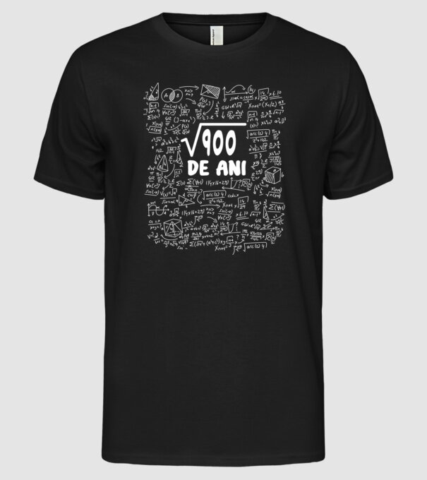 √900 de ani model negru pe tricou