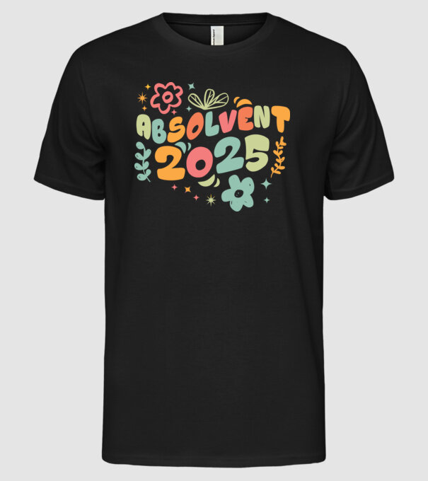 Absolventa 2025 model negru pe tricou