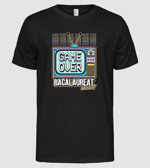 Absolvire retro bacalaureat model negru pe tricou