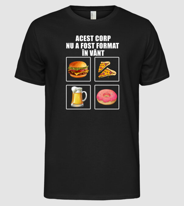 acest corp nu a fost format în vânt model negru pe tricou
