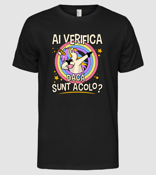 Ai verifica dacă sunt acolo? model negru pe tricou
