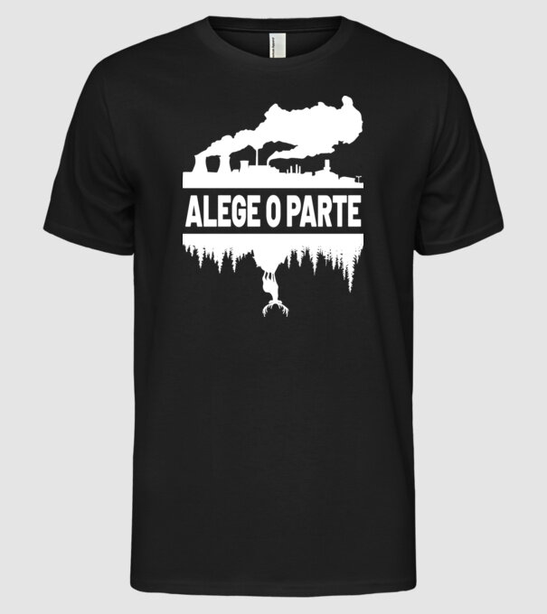 Alege o parte model negru pe tricou