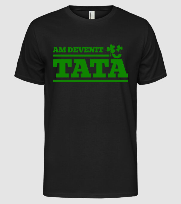 am devenit tată model negru pe tricou