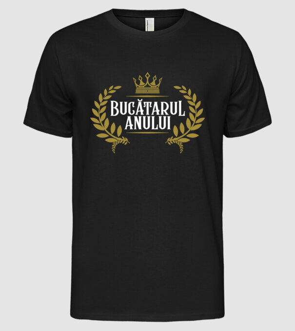 Anului Bucătarul model negru pe tricou
