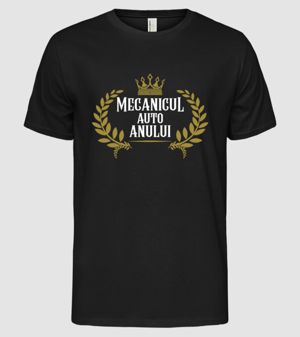 Anului Mecanicul auto model negru pe tricou