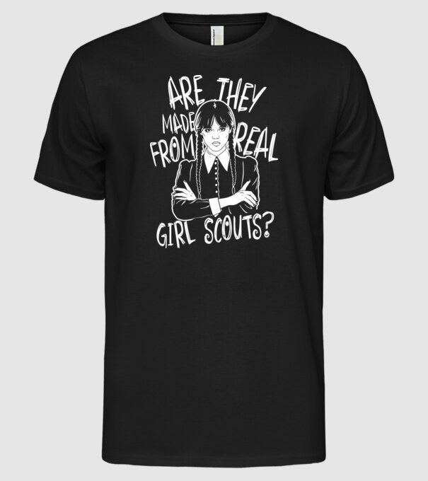 Are the made from real girl scouts model negru pe tricou