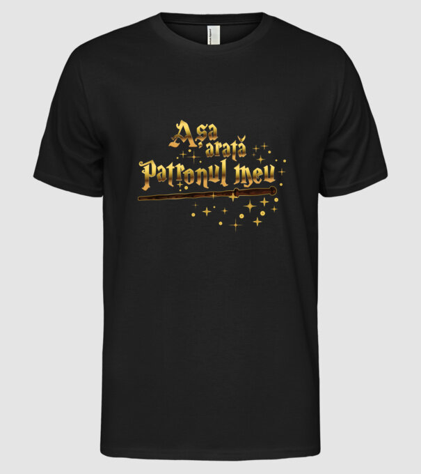 Așa arată patronul meu model negru pe tricou