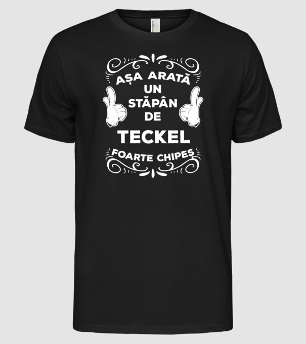 Așa arată un stăpân de Teckel foarte chipeș model negru pe tricou