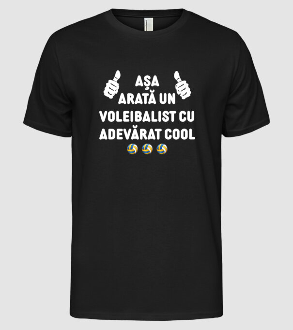 Așa arată un voleibalist cu adevărat cool model negru pe tricou