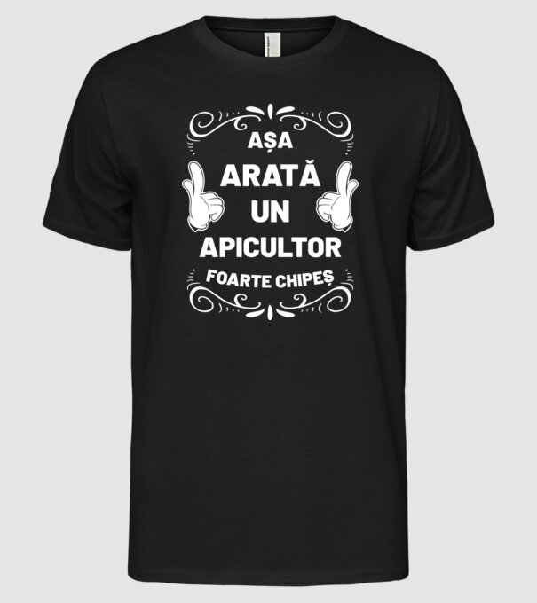 Așa arată un APICULTOR foarte chipeș model negru pe tricou