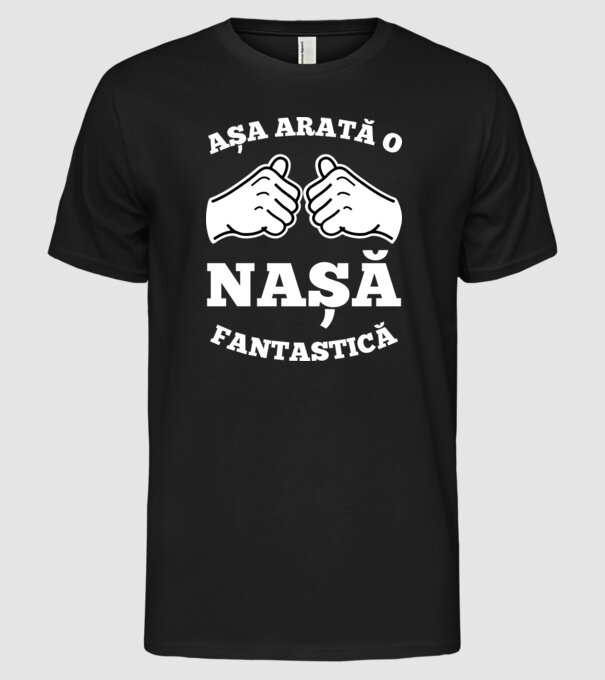 Așa arată o nașă fantastică model negru pe tricou