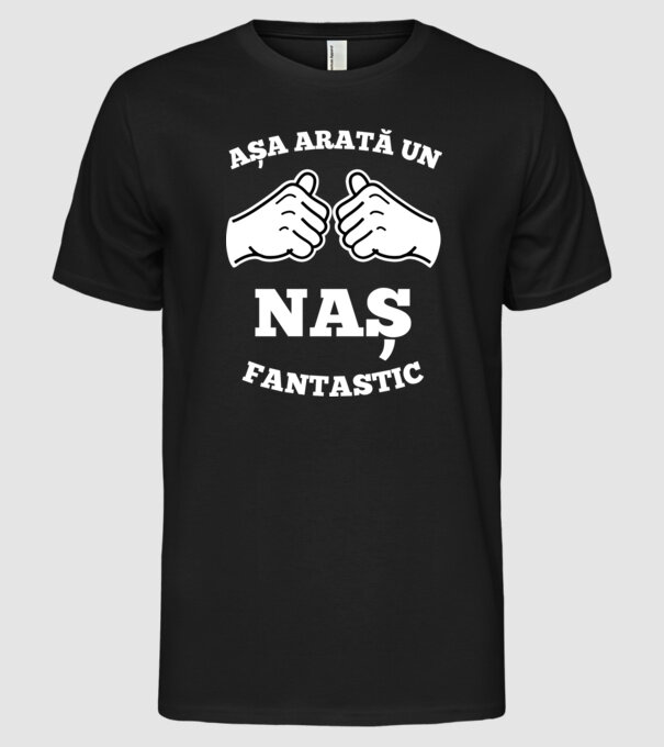 Așa arată un naș fantastic model negru pe tricou