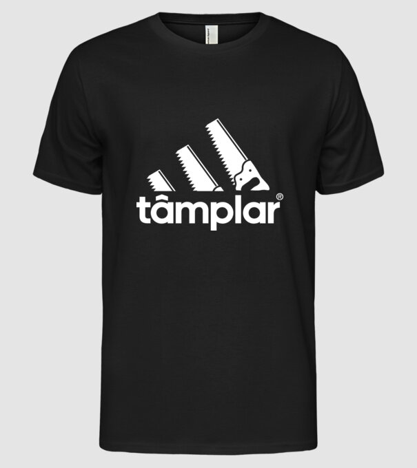tâmplar model negru pe tricou