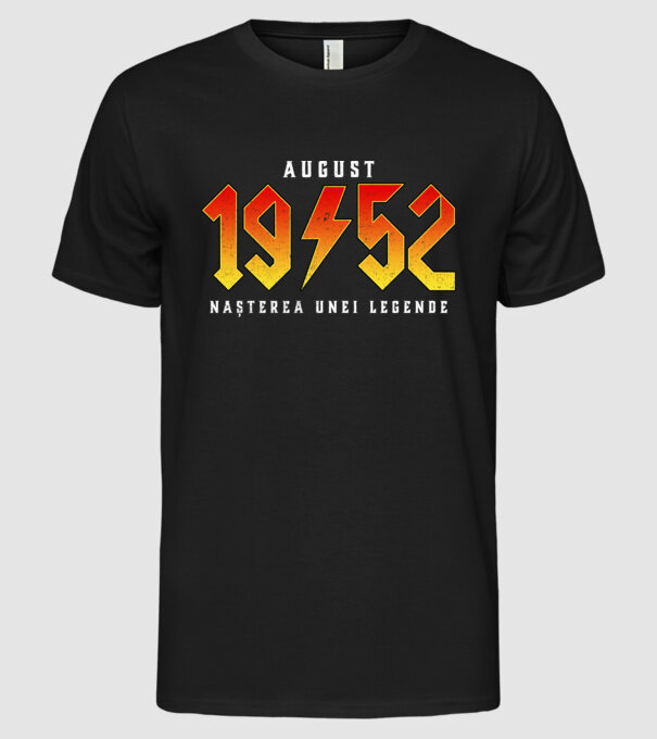 August 1952 nașterea unei legende model negru pe tricou