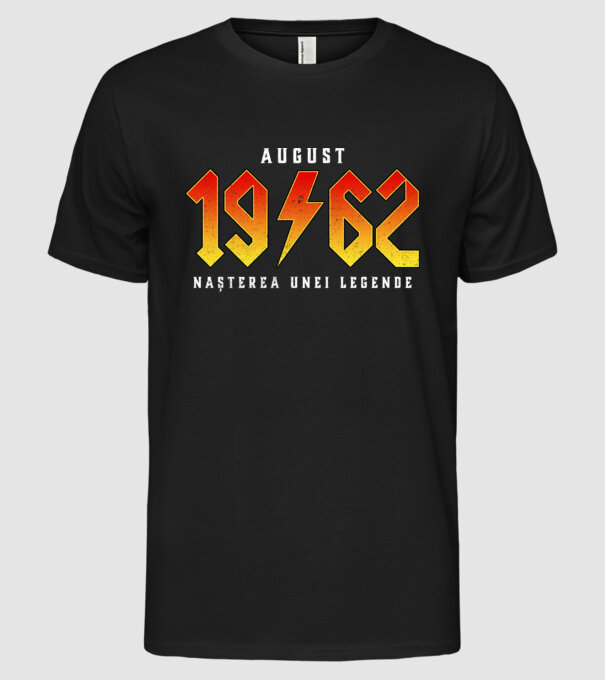 August 1962 nașterea unei legende model negru pe tricou