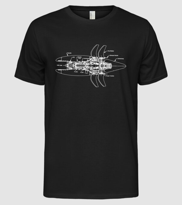 Avioane model negru pe tricou