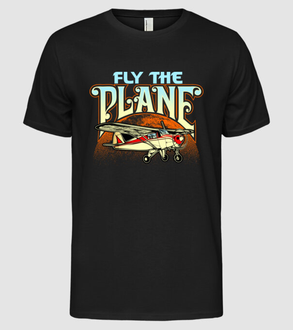 Avioane model negru pe tricou