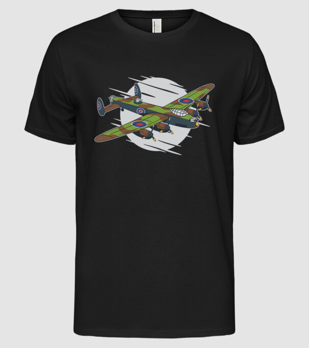 Avioane model negru pe tricou