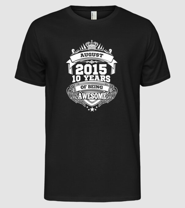 Awesome being of august 2015 model negru pe tricou